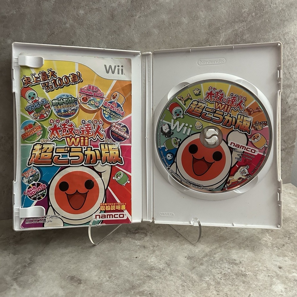 Taiko no Tatsujin Wii Chogouka-ban (Japan) Nintendo Wii CIB Scratched But Works - Picture 3 of 9